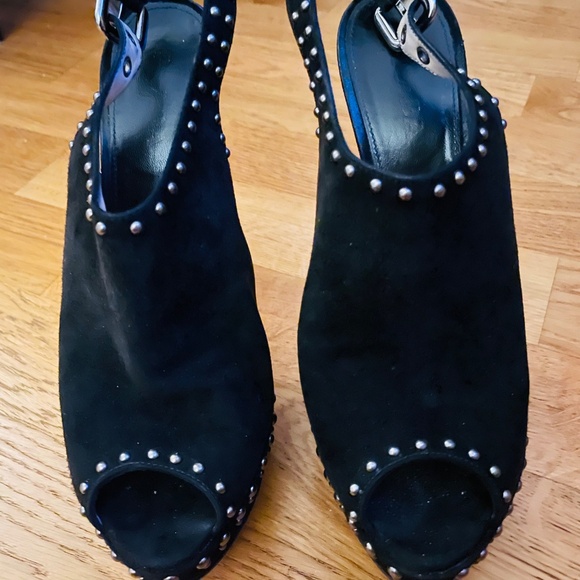 Prada suede studded platform heels  size 38.8 - Picture 2 of 6